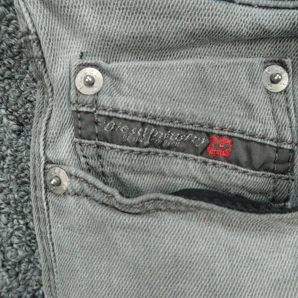 Diesel Jeans Mens 28x30 Gray Tepphar Slim Carrot Tapered Stretch 5 Pocket DNA